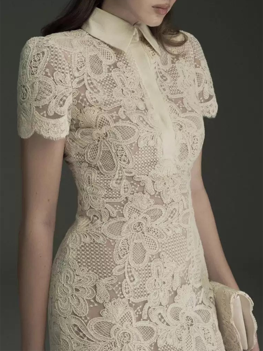 TWOTWINSTYLE Patchwork Lace Dr - مراجعة Linen Dress Wrap وسعره