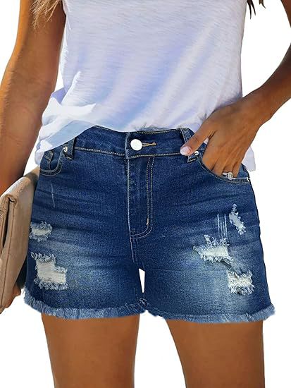 Casual Vintage Denim Shorts Hi - مراجعة Shorts Denim Frayed وسعره