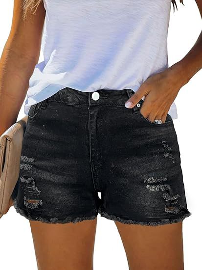 Casual Vintage Denim Shorts Hi - مراجعة Shorts Denim Frayed وسعره