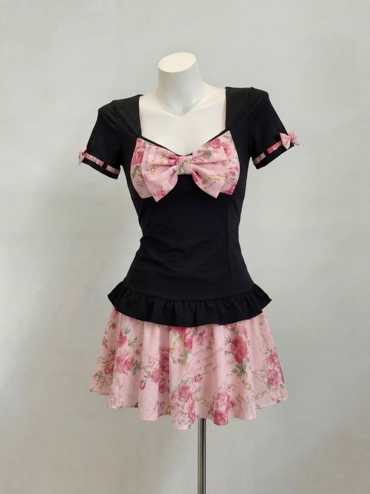 Women's Sweet Floral Print Two - مراجعة Romper Floral Print وسعره