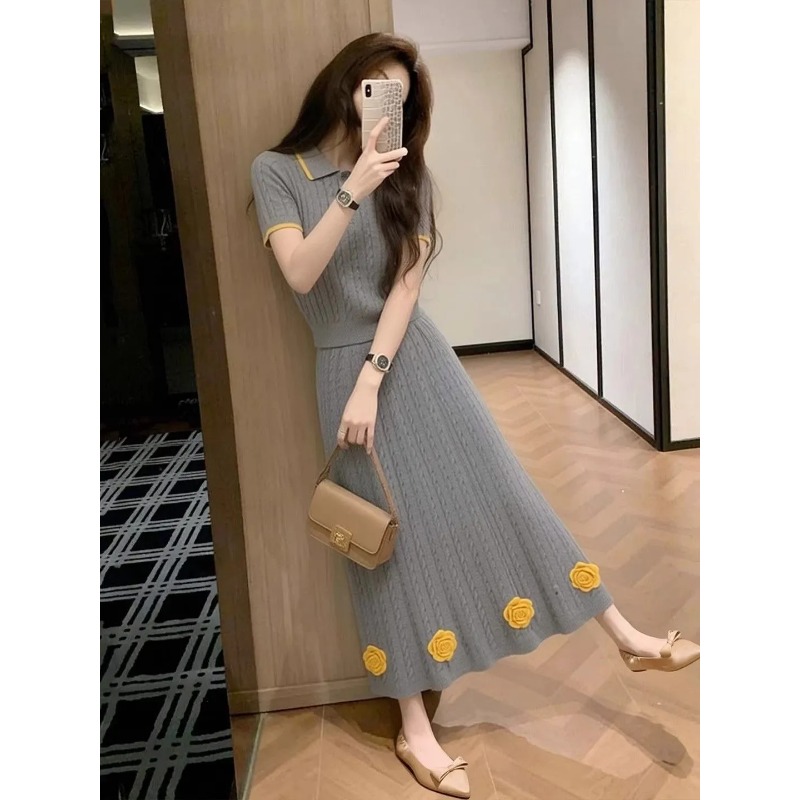 Women's Floral Knit Two Piece  - مراجعة Midi Skirt Floral وسعره