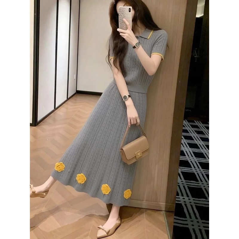 Women's Floral Knit Two Piece  - مراجعة Midi Skirt Floral وسعره
