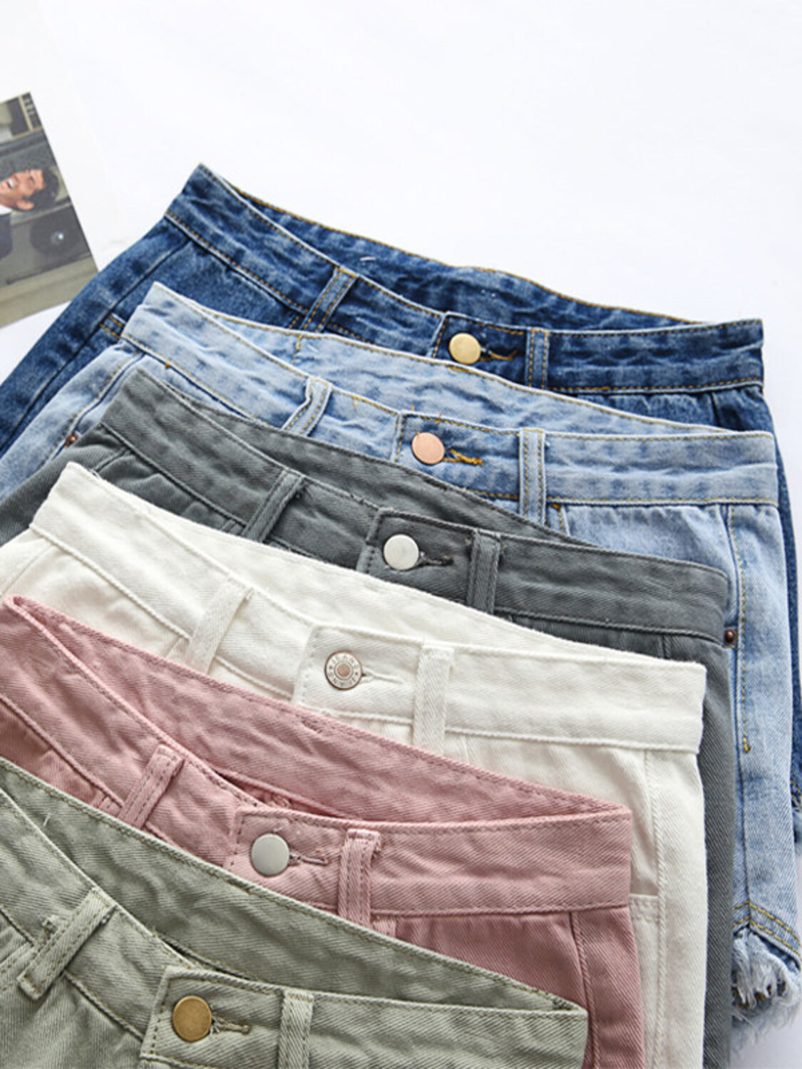 Women's High Waist Denim Short - مراجعة Shorts Denim Frayed وسعره