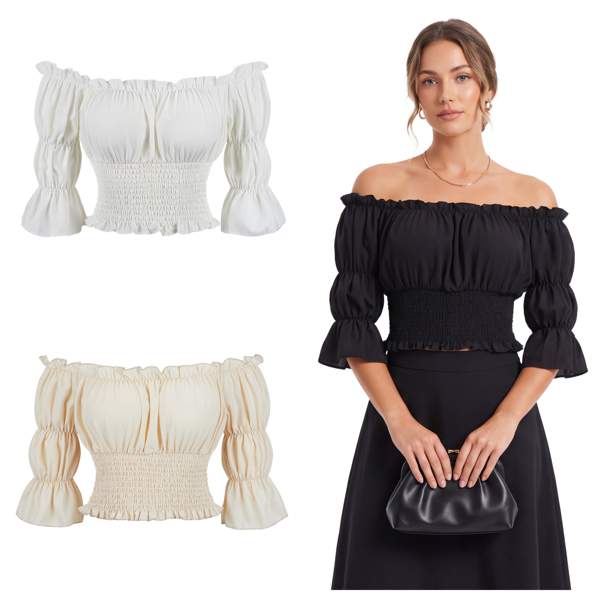Renaissance Blouse Women Top w - مراجعة Blouse Off Shoulder وسعره