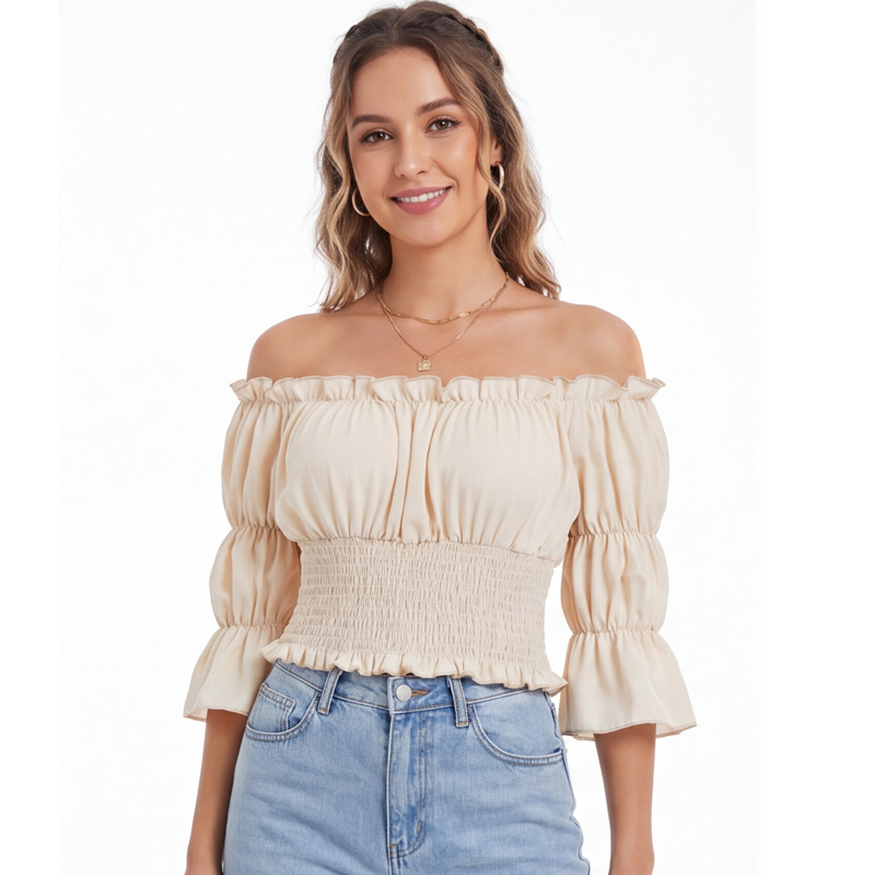 Renaissance Blouse Women Top w - مراجعة Blouse Off Shoulder وسعره