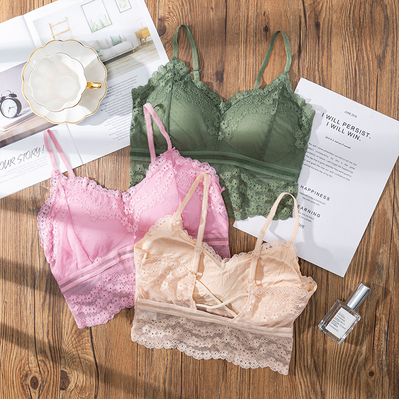 3D Sexy lace Lingerie Seamless - مراجعة Bralette Triangle Set وسعره