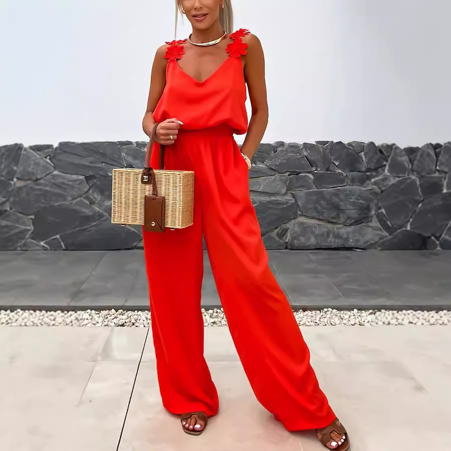 Casual Jumpsuit Strappy Sleeve - مراجعة Jumpsuit Linen Relaxed وسعره