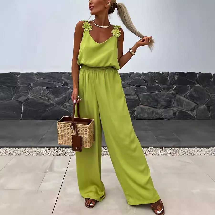 Casual Jumpsuit Strappy Sleeve - مراجعة Jumpsuit Linen Relaxed وسعره