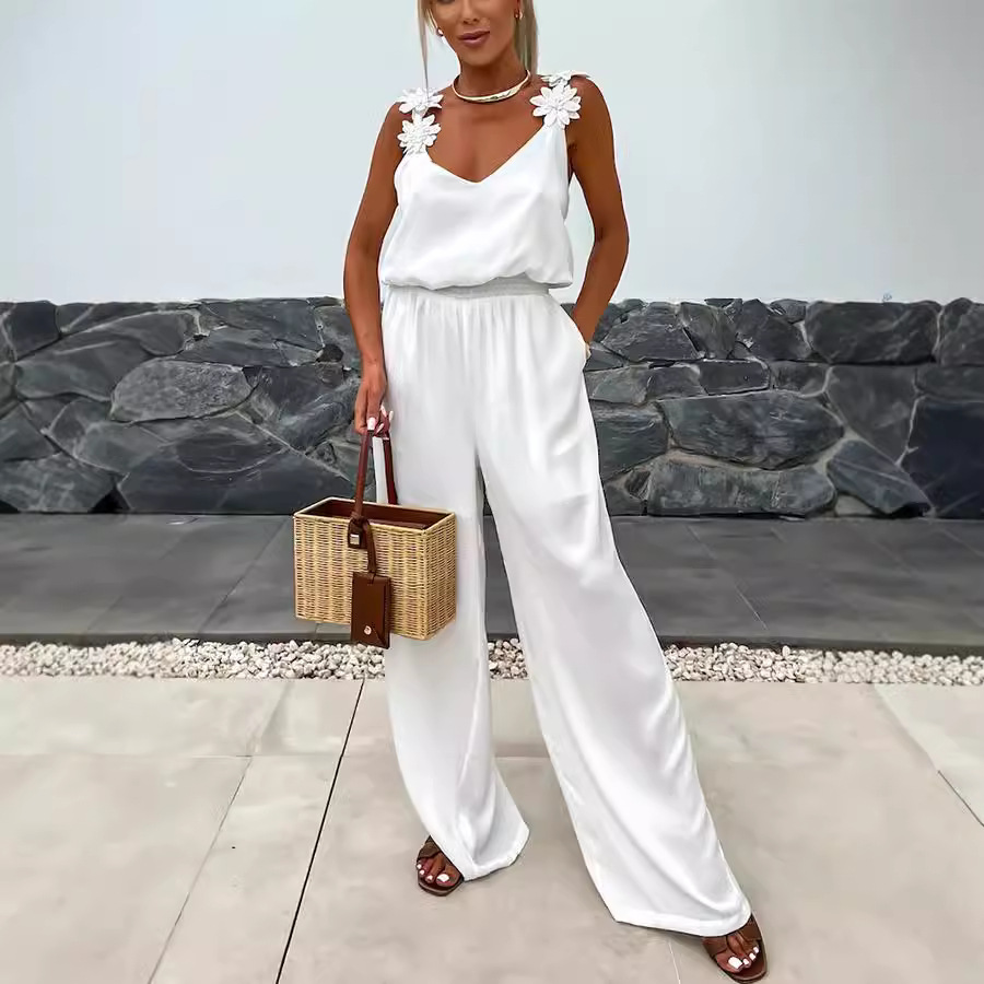 Casual Jumpsuit Strappy Sleeve - مراجعة Jumpsuit Linen Relaxed وسعره