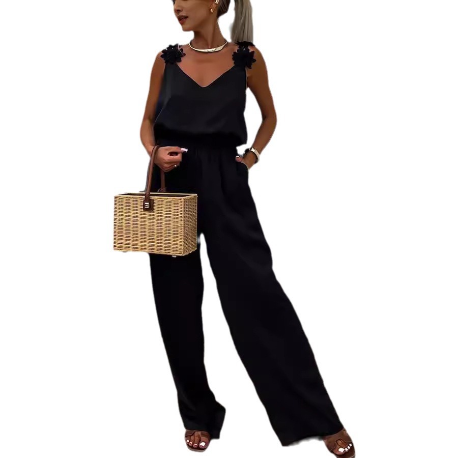 Casual Jumpsuit Strappy Sleeve - مراجعة Jumpsuit Linen Relaxed وسعره
