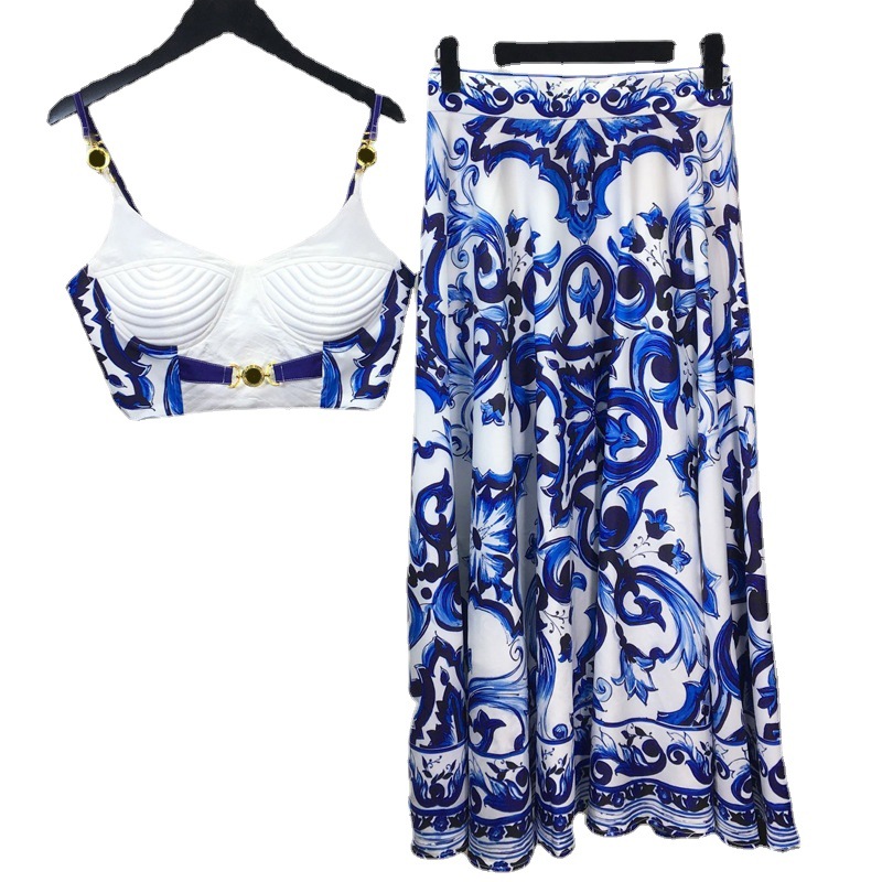 Summer Bohemain Blue And White - مراجعة Romper Floral Print وسعره