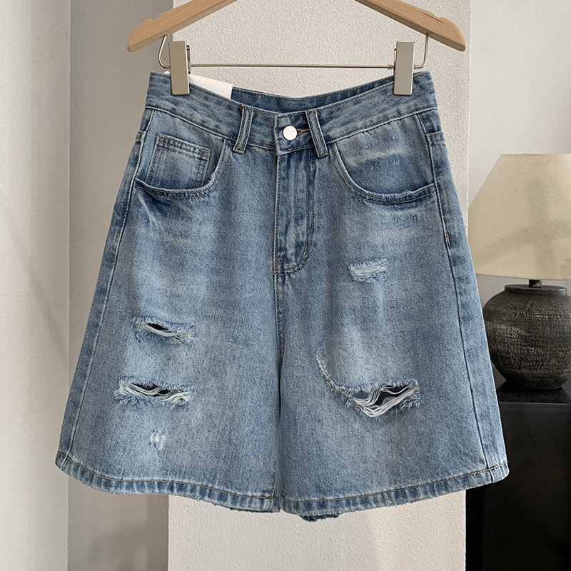 Denim Short Pant Women Jeans V - مراجعة Shorts Denim Frayed وسعره