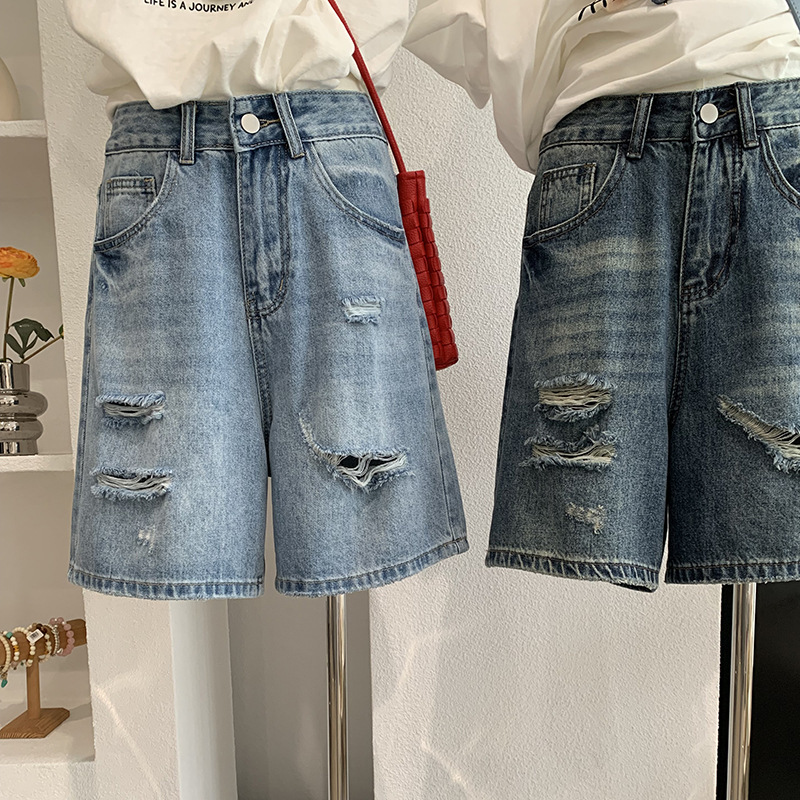 Denim Short Pant Women Jeans V - مراجعة Shorts Denim Frayed وسعره
