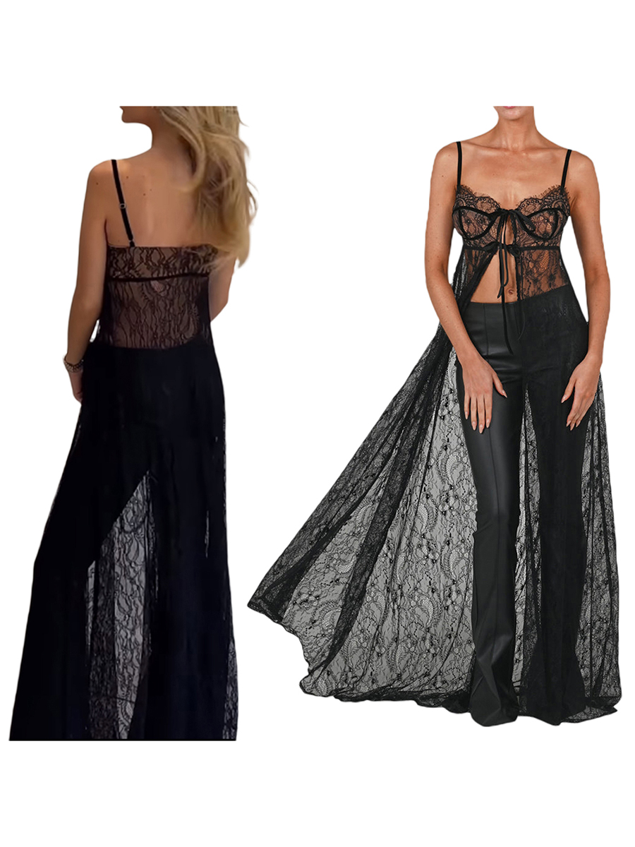 Women Lace Floral See Through  - مراجعة Kimono Sheer Floral وسعره