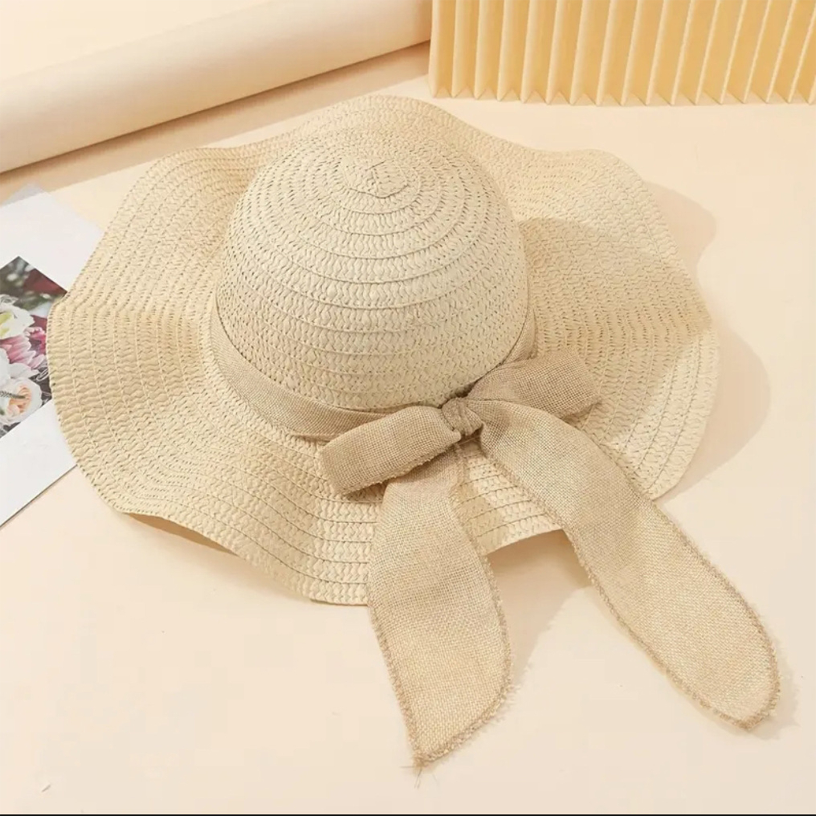 Women Bowknot Sun Hat Wide Bri - مراجعة Hat Floppy Wide وسعره