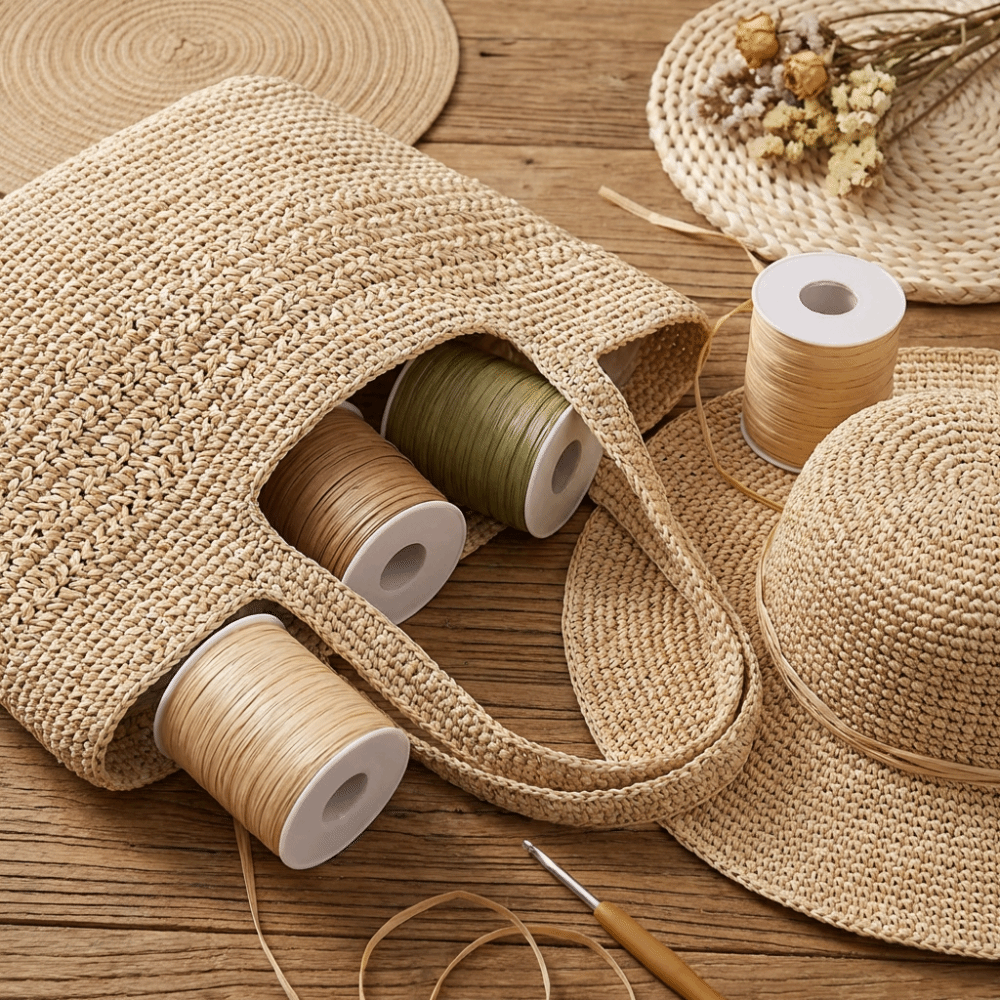 Premium Quality 120M Per Roll  - مراجعة Crochet Bag Raffia وسعره