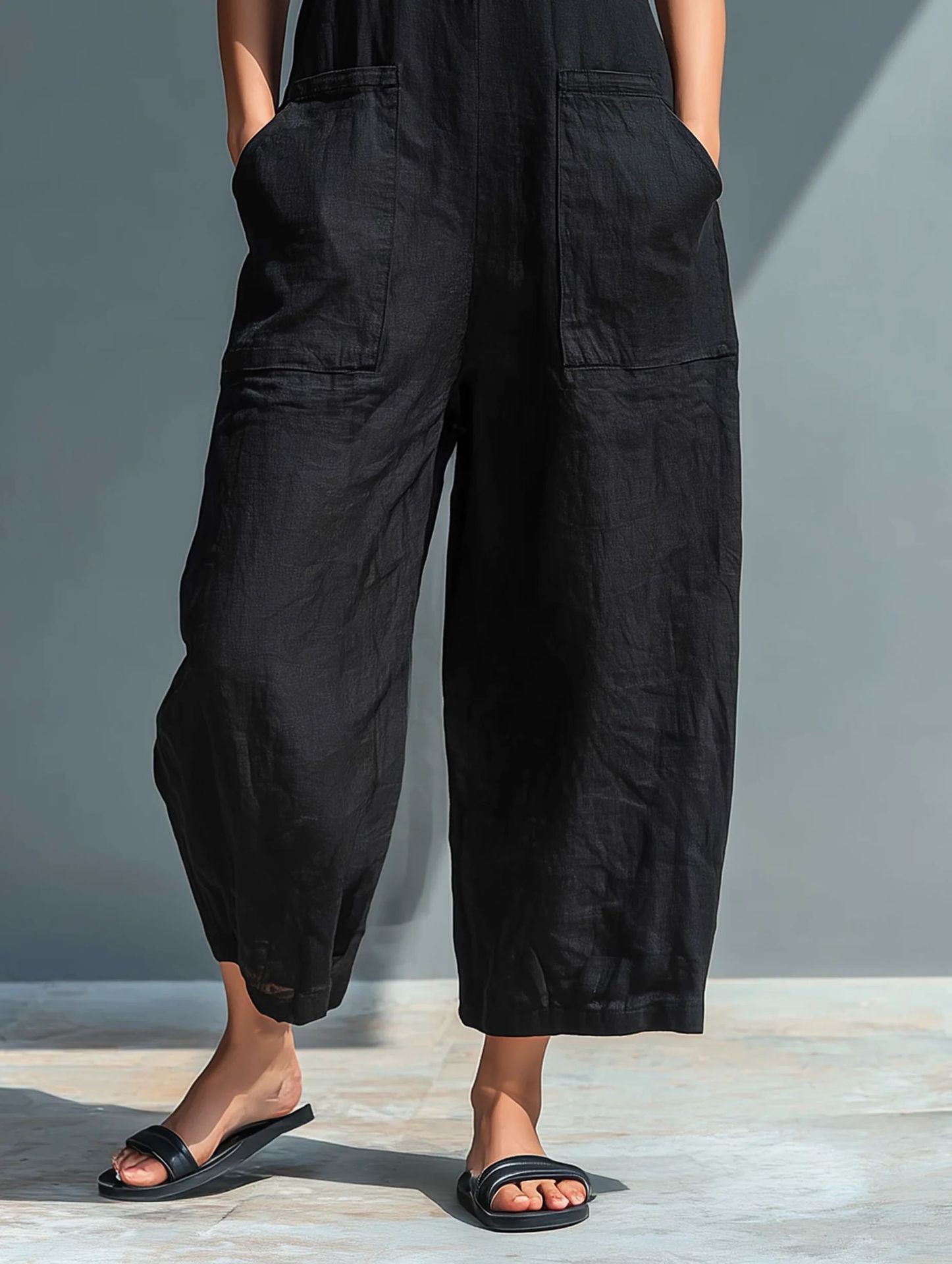Summer Women's Clothing Sleeve - مراجعة Jumpsuit Linen Relaxed وسعره