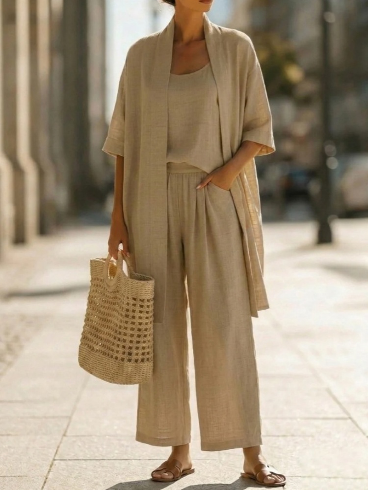 Casual Solid Cotton Linen Loos - مراجعة Linen Pant Wide وسعره