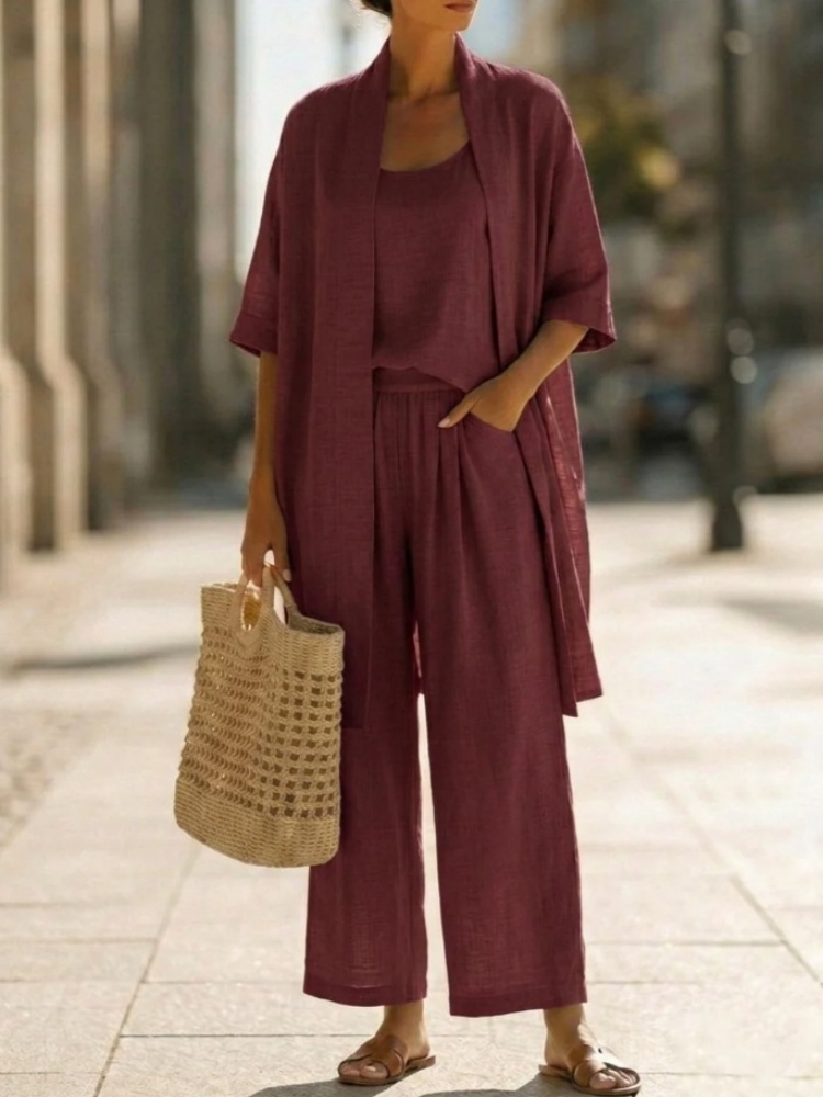 Casual Solid Cotton Linen Loos - مراجعة Linen Pant Wide وسعره