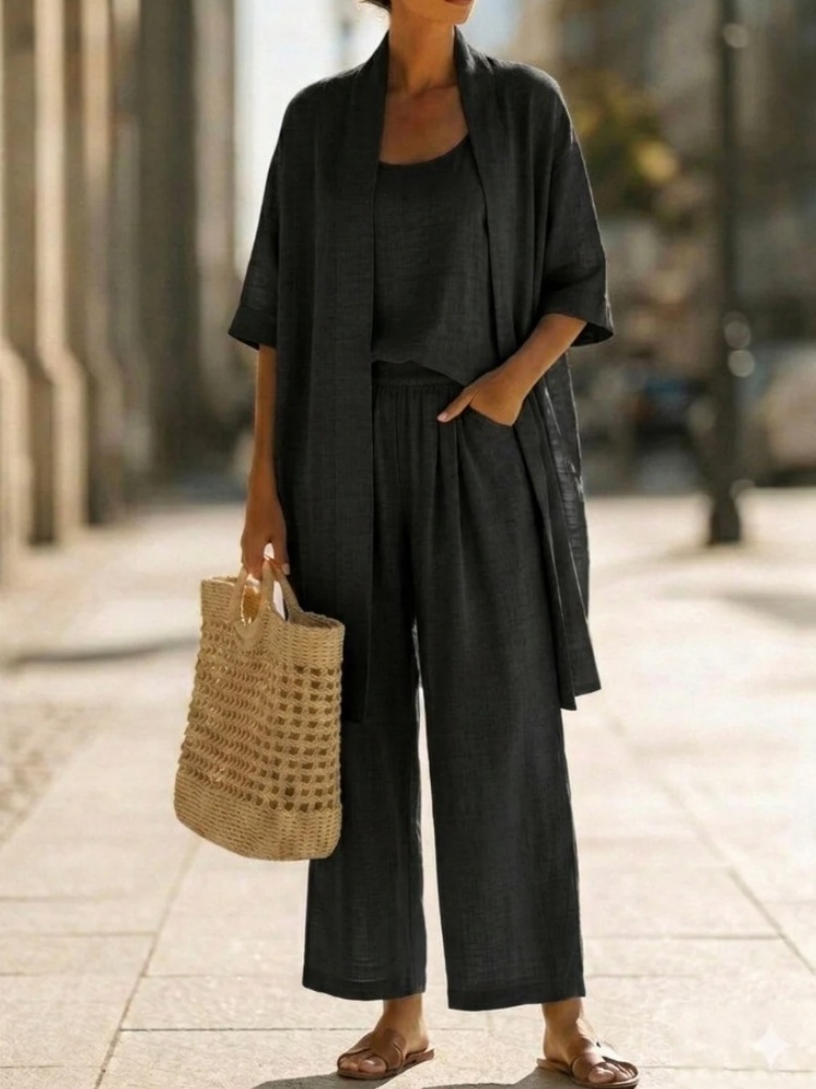 Casual Solid Cotton Linen Loos - مراجعة Linen Pant Wide وسعره