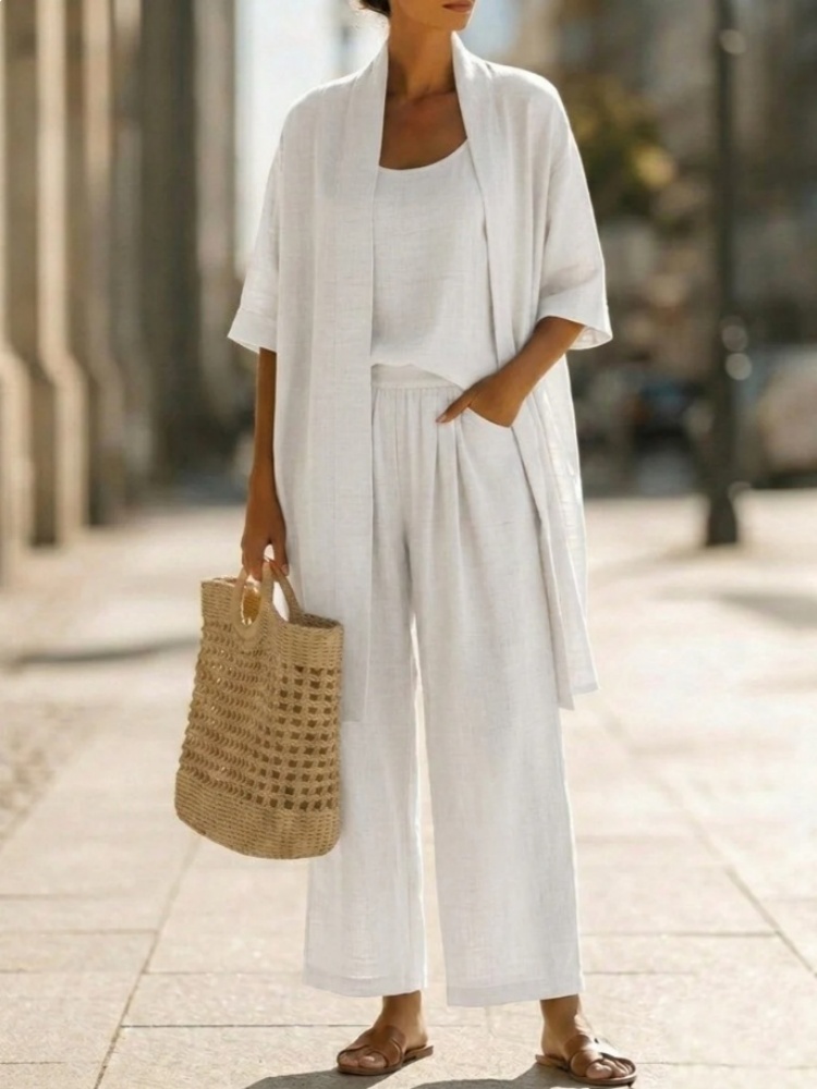 Casual Solid Cotton Linen Loos - مراجعة Linen Pant Wide وسعره