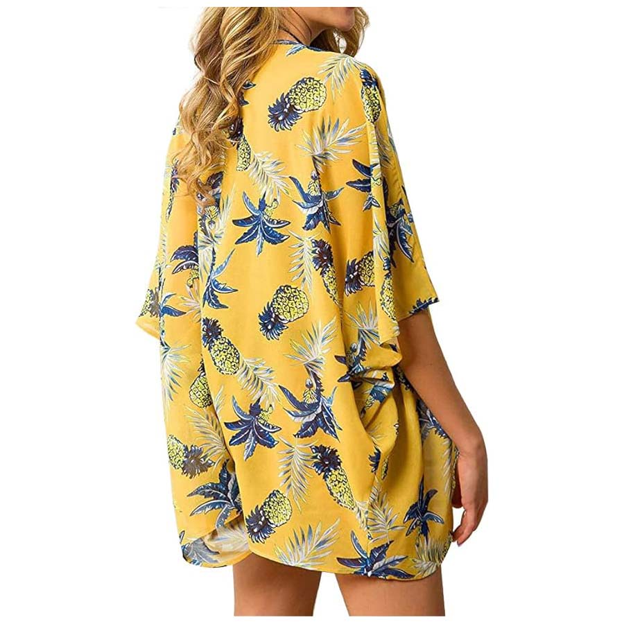 Women's Loose Sheer Chiffon Ki - مراجعة Kimono Sheer Floral وسعره
