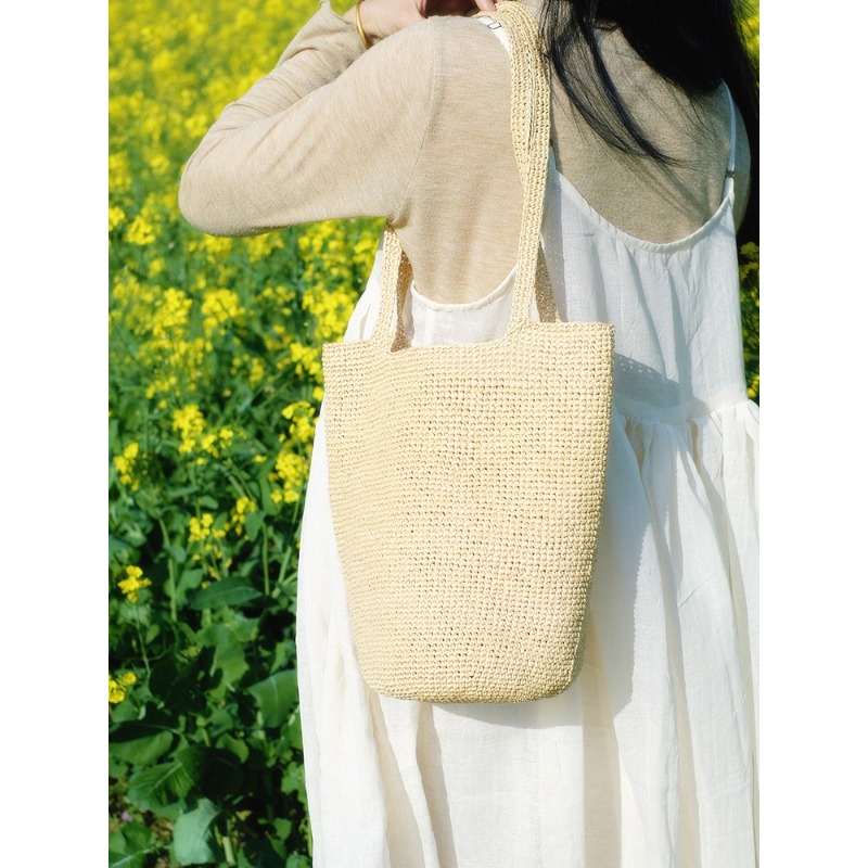330g Raffia Yarn for Hand Knit - مراجعة Crochet Bag Raffia وسعره