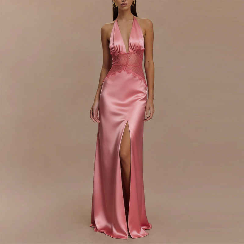 Sexy Backless Halter Maxi Dres - مراجعة Maxi Dress Halter وسعره
