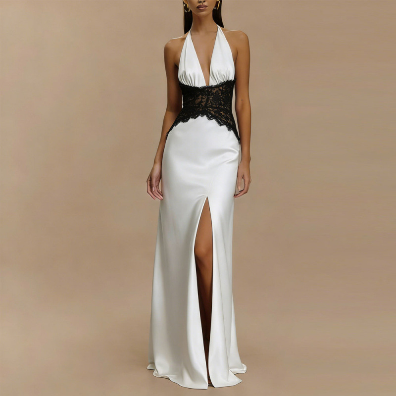 Sexy Backless Halter Maxi Dres - مراجعة Maxi Dress Halter وسعره