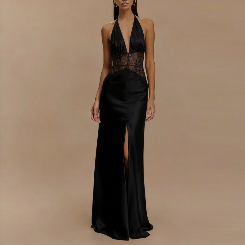 Sexy Backless Halter Maxi Dres - مراجعة Maxi Dress Halter وسعره