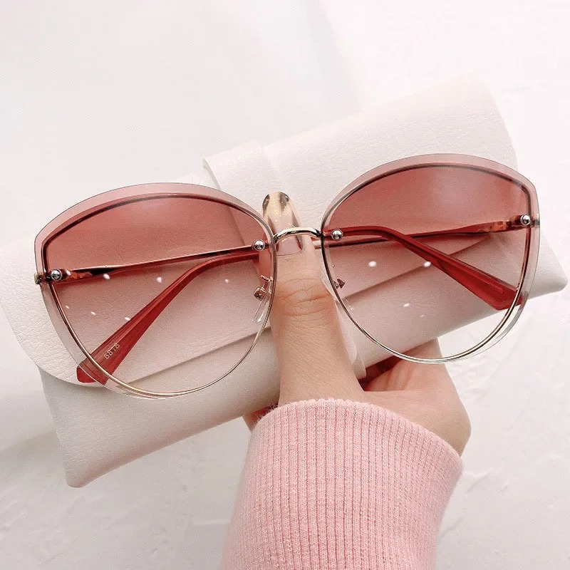 High Quality women's Oval Riml - مراجعة Sunglasses Cat Eye وسعره