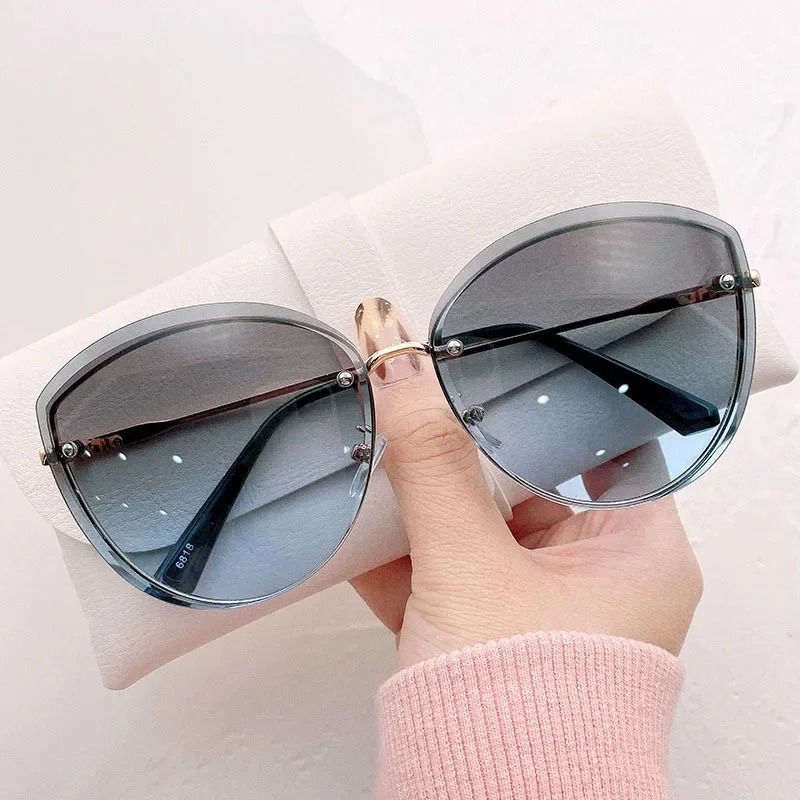 High Quality women's Oval Riml - مراجعة Sunglasses Cat Eye وسعره