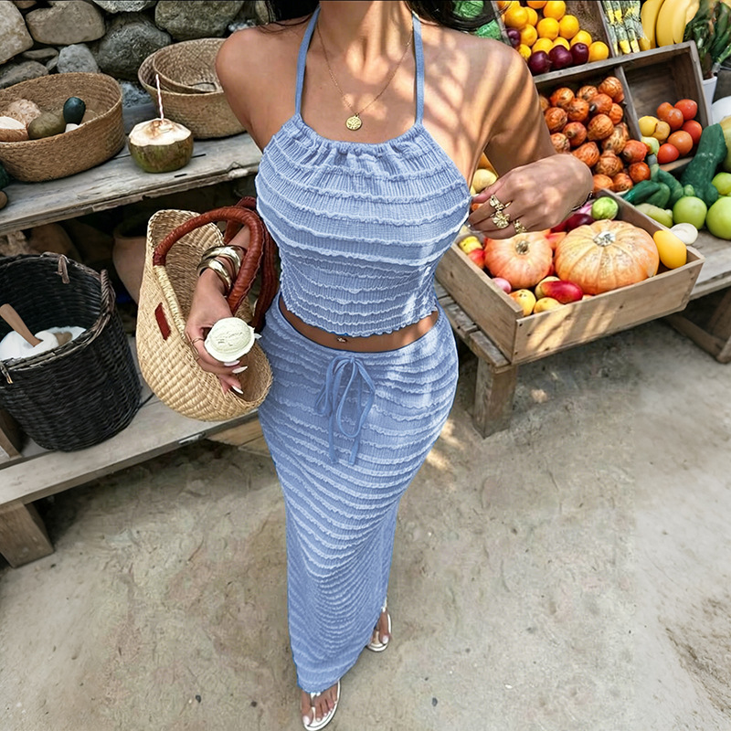 Sexy Elegant Dress Two Piece S - مراجعة Maxi Dress Halter وسعره