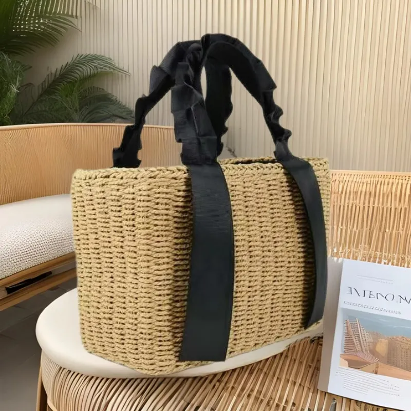 Straw Woven Handbag Summer Vac - مراجعة Tote Bag Beach وسعره
