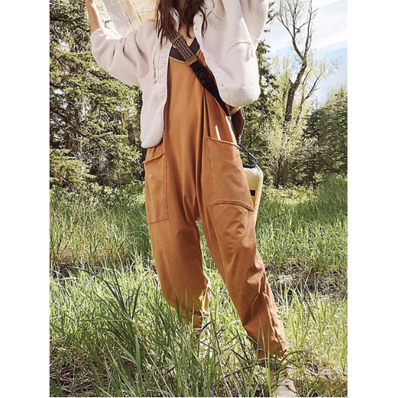 Loose Summer Jumpsuit Casual   - مراجعة Jumpsuit Linen Relaxed وسعره