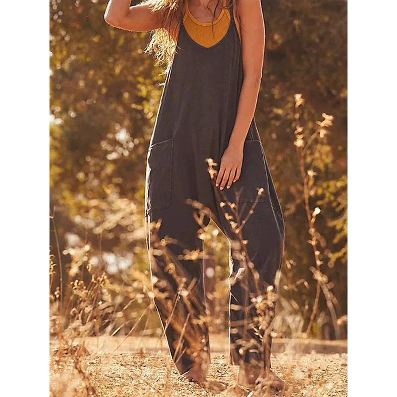 Loose Summer Jumpsuit Casual   - مراجعة Jumpsuit Linen Relaxed وسعره