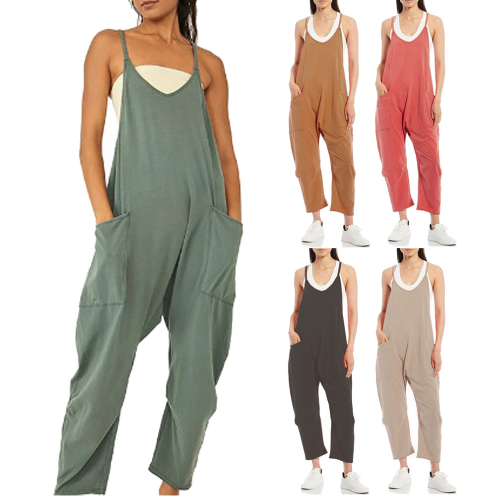 Loose Summer Jumpsuit Casual   - مراجعة Jumpsuit Linen Relaxed وسعره
