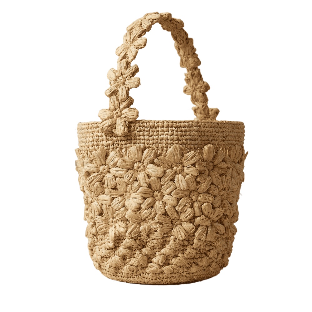 Women Summer Raffia Woven Buck - مراجعة Crochet Bag Raffia وسعره