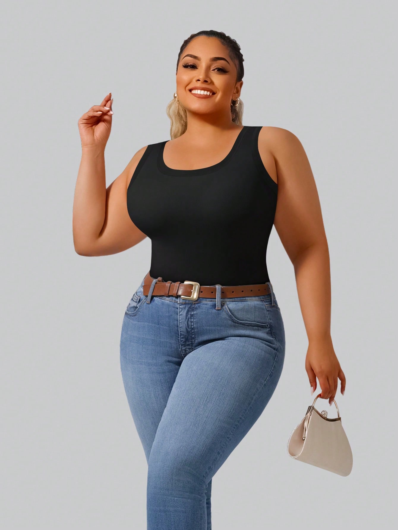 Plus Size Women's High Stretch - مراجعة Crop Top Crochet وسعره