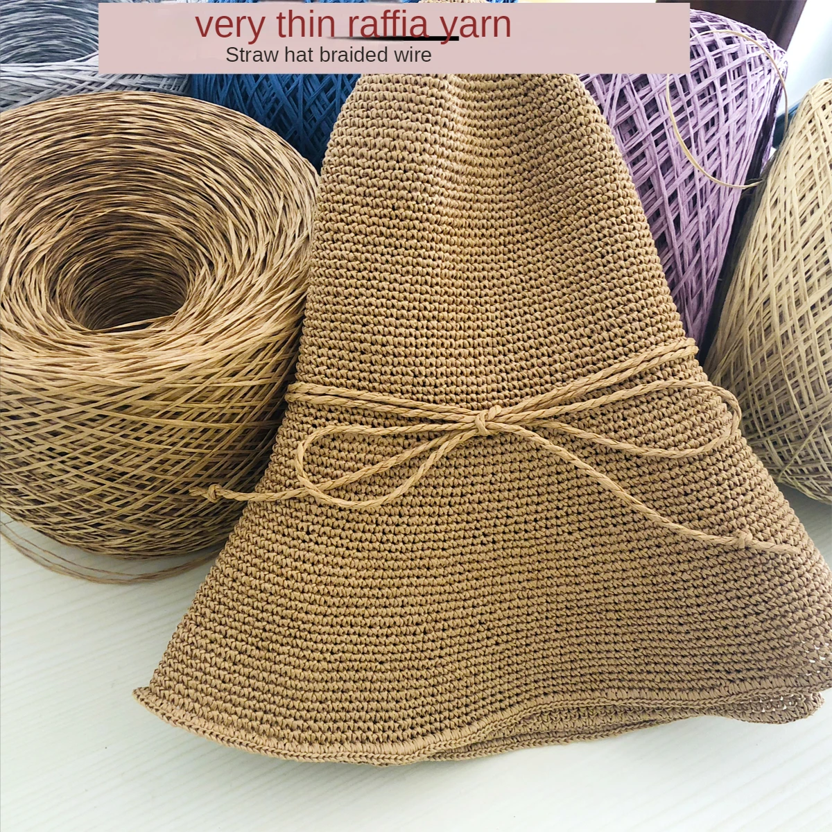 250g Thin Raffia Yarn Paper Gr - مراجعة Crochet Bag Raffia وسعره
