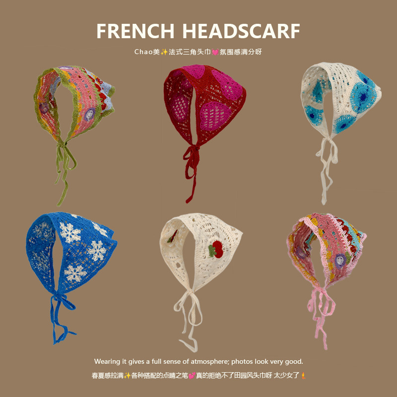 Knit Triangle Headband French  - مراجعة Headband Summer Knit وسعره