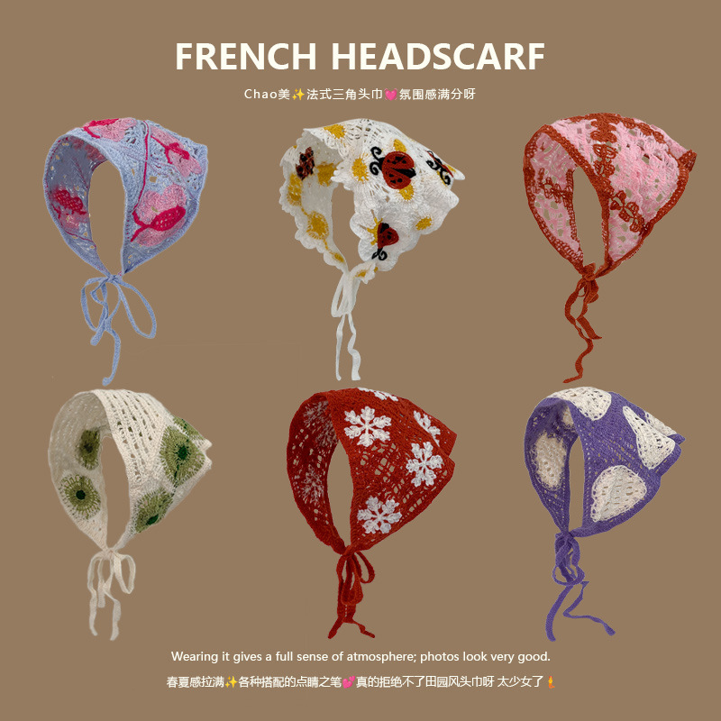 Knit Triangle Headband French  - مراجعة Headband Summer Knit وسعره