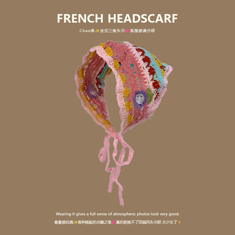 Knit Triangle Headband French  - مراجعة Headband Summer Knit وسعره
