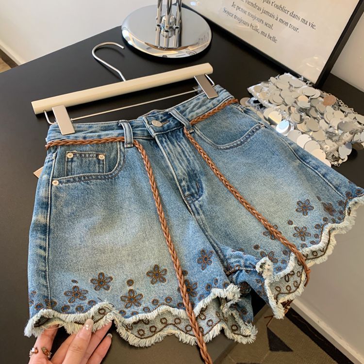 Breathable Vintage Denim Short - مراجعة Shorts Denim Frayed وسعره