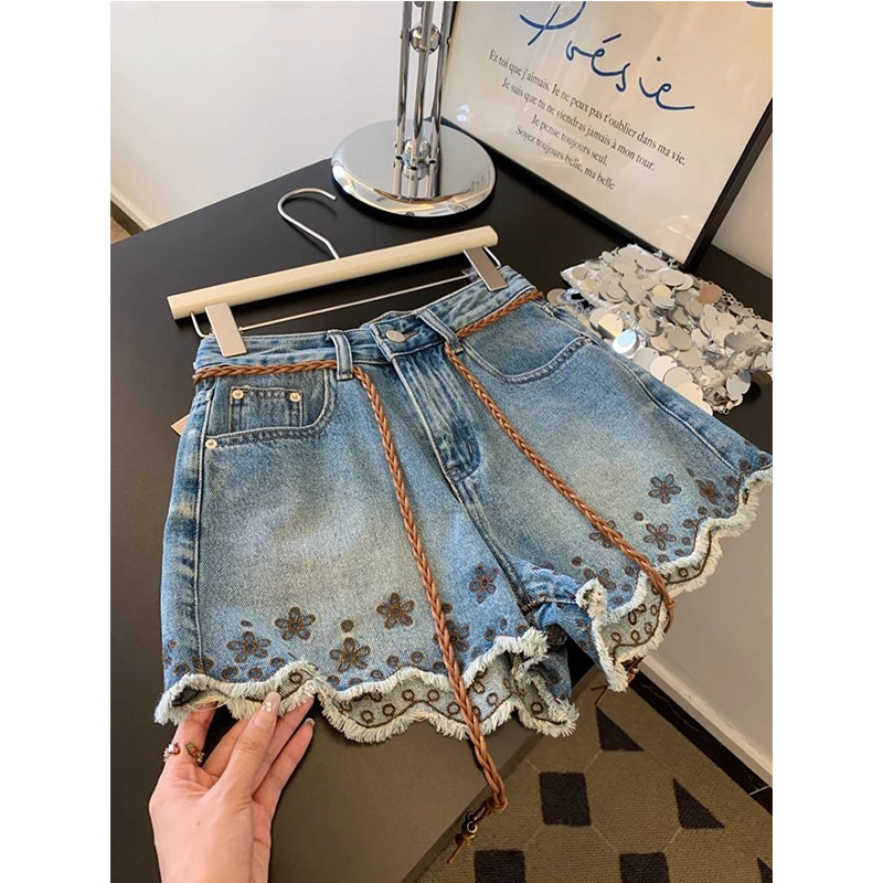 Breathable Vintage Denim Short - مراجعة Shorts Denim Frayed وسعره