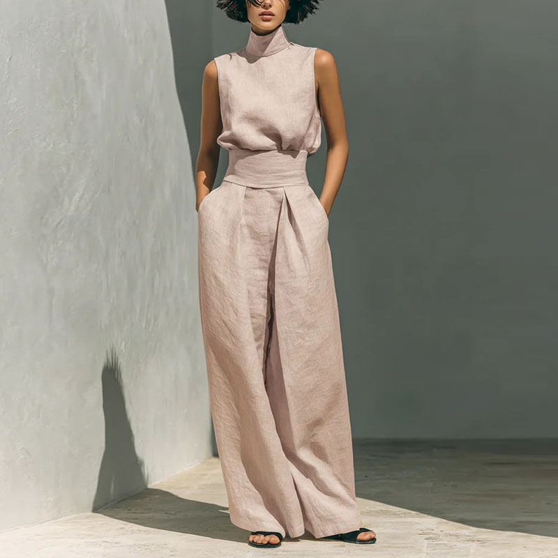 Vintage Solid Cotton Linen Sui - مراجعة Linen Pant Wide وسعره