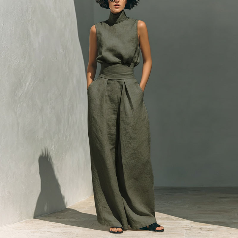 Vintage Solid Cotton Linen Sui - مراجعة Linen Pant Wide وسعره