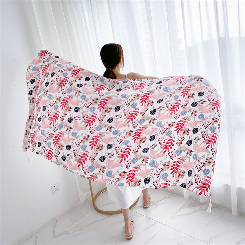 90x185cm Cotton Linen Print Su - مراجعة Linen Dress Wrap وسعره