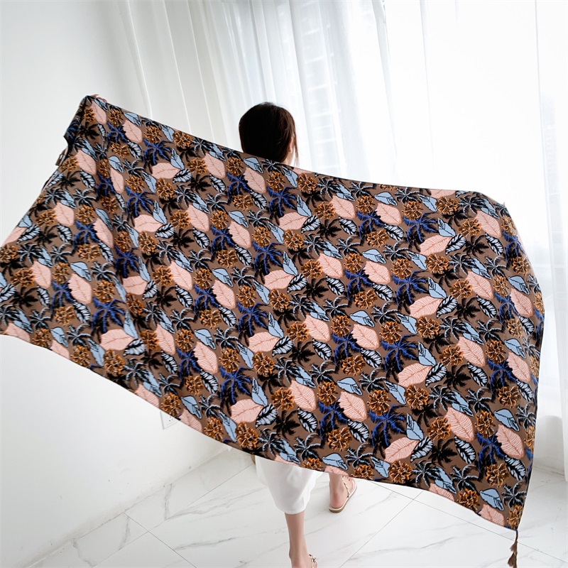 90x185cm Cotton Linen Print Su - مراجعة Linen Dress Wrap وسعره