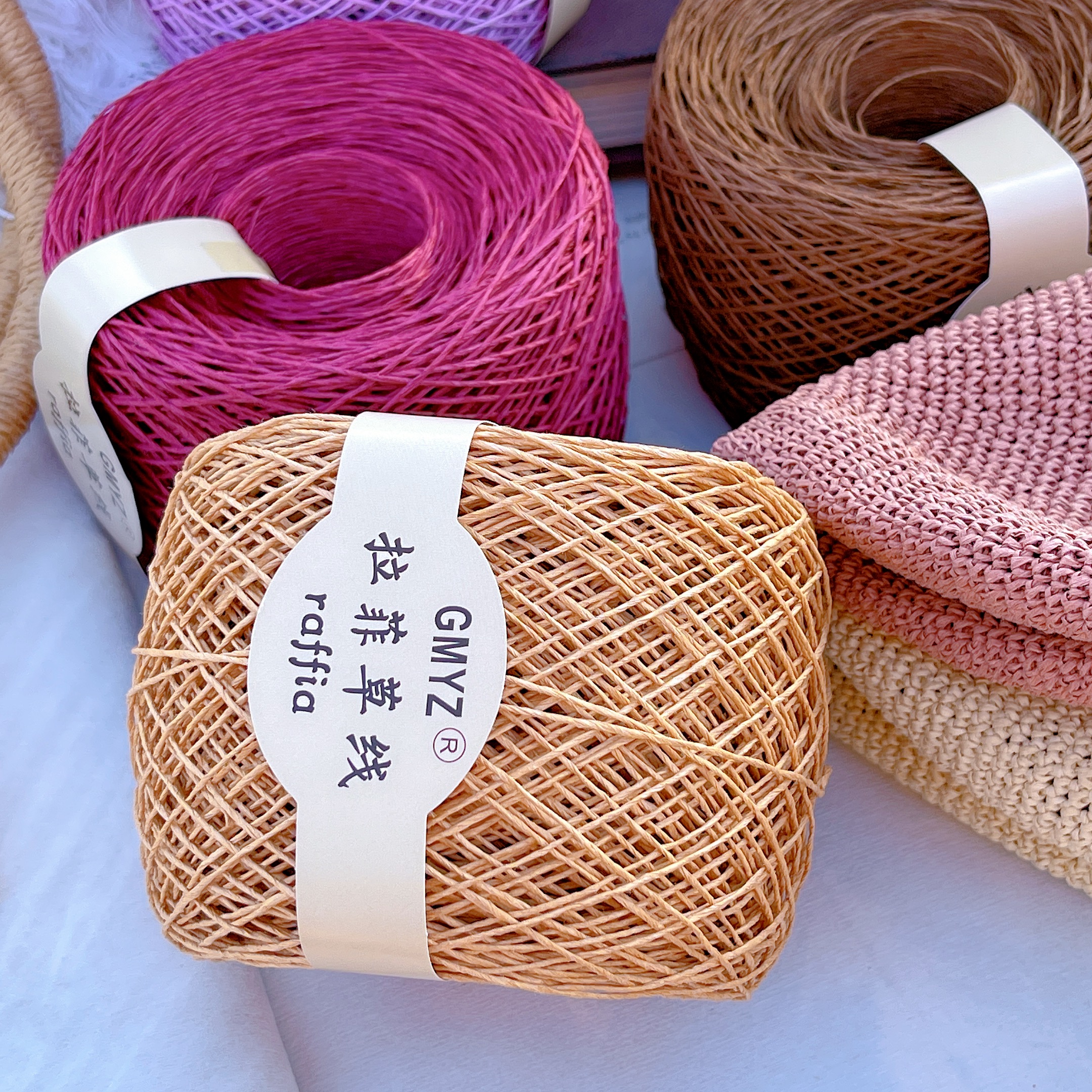 220M/Roll Washable Japanese Pl - مراجعة Crochet Bag Raffia وسعره
